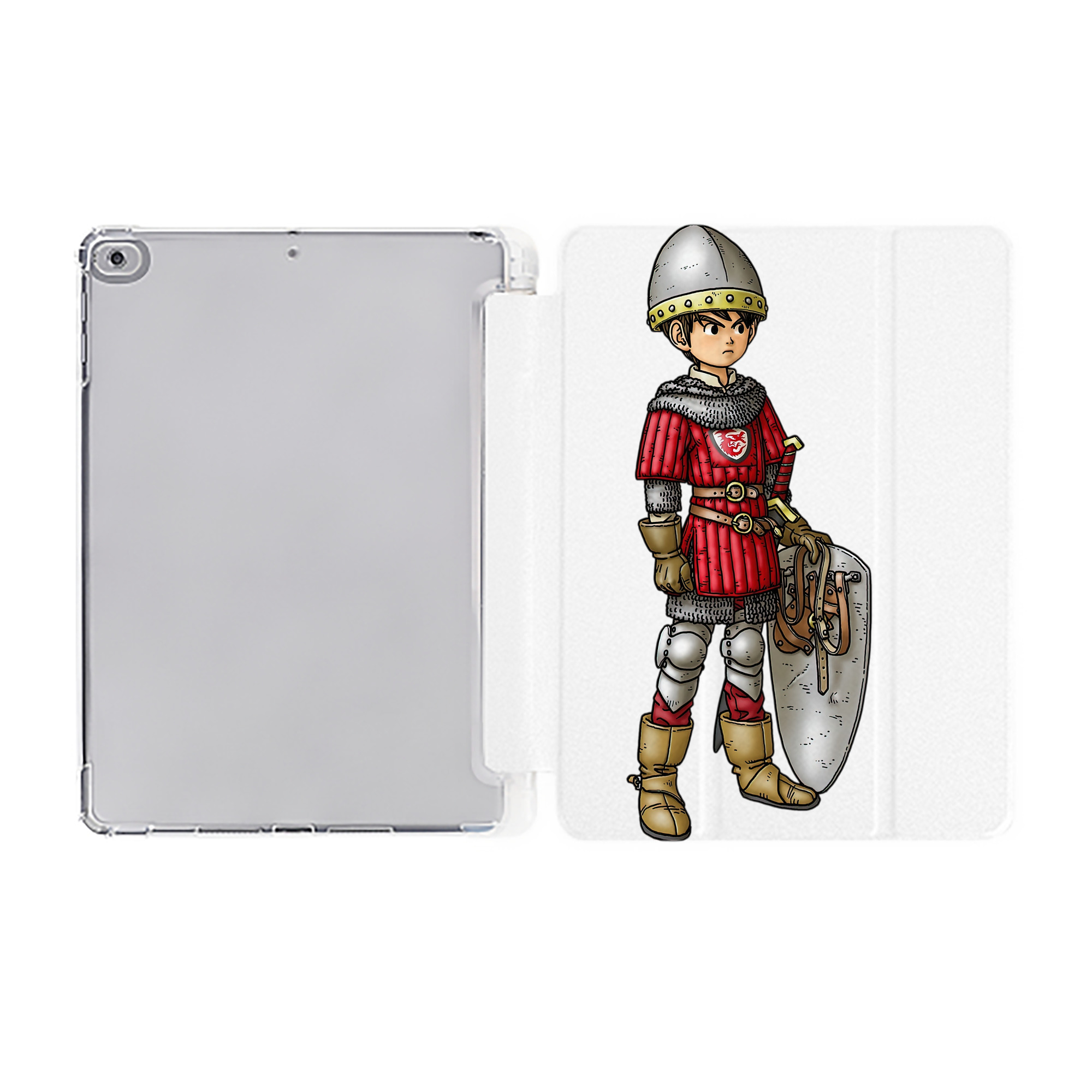 （画像用） ドラゴンクエスト Doragon Kuesuto Dragon Quest IPad ケース ペン収納付き 三つ折りスタンド PUレザー×シリコン 対応機種9.5/10.5/10.9インチ